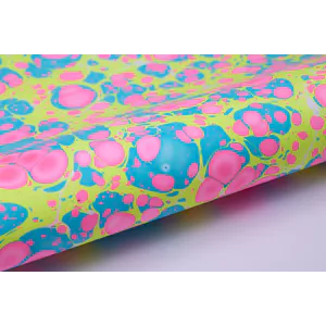 Maison Splendid marble wrapping paper in stone neon colourway