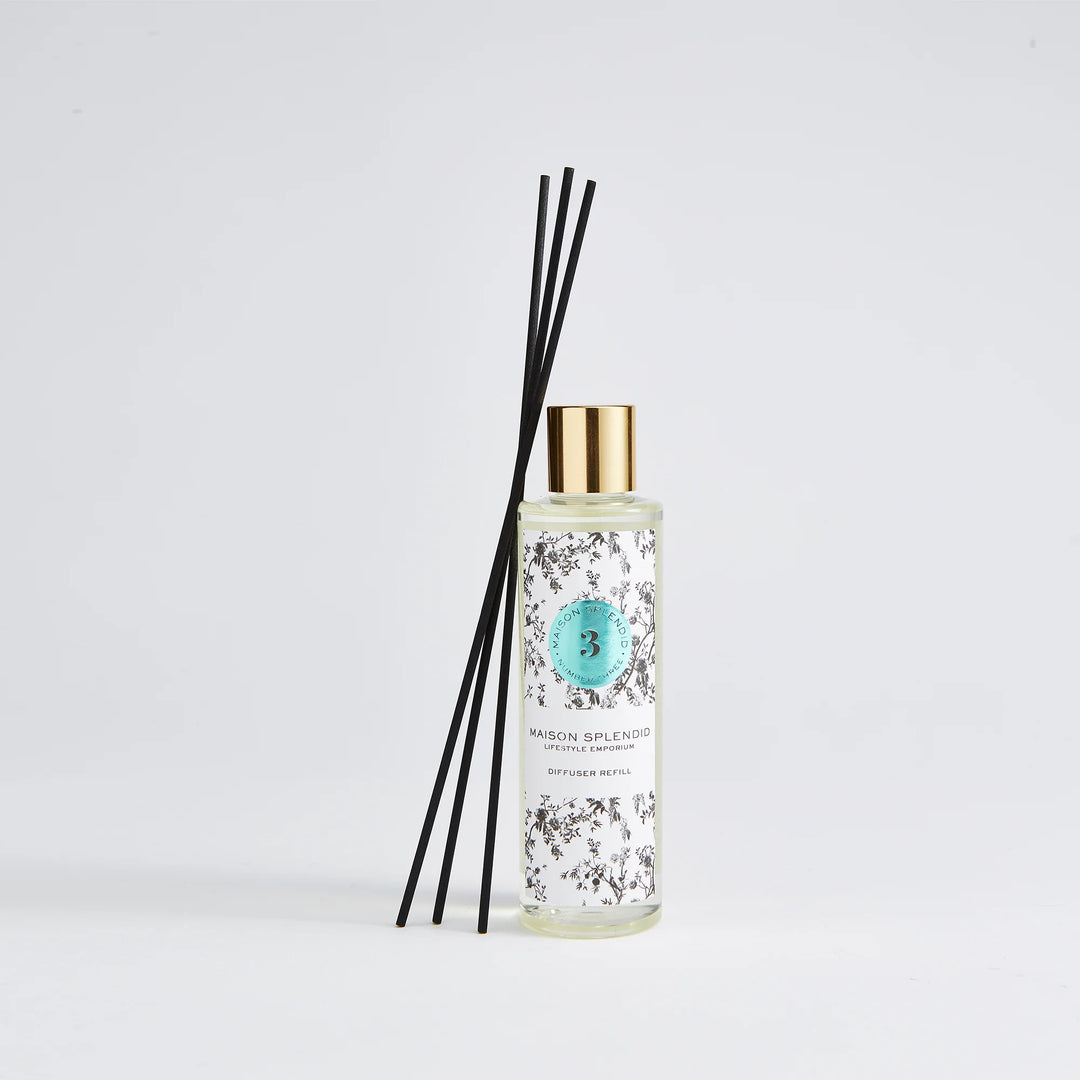 Maison Splendid number three fresh fragrance diffuser refill and reeds