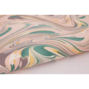 Maison Splendid marble wrapping paper in waves rose colour