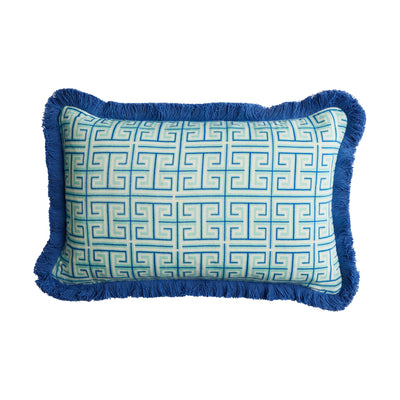 Maison Splendid oblong printed velvet cushion in isla print