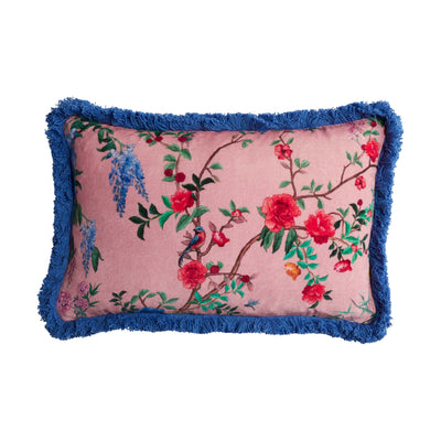 Maison Splendid printed oblong cushion aiya pink front 