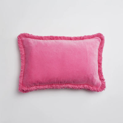 Maison Splendid pink reversible oblong cushion velvet