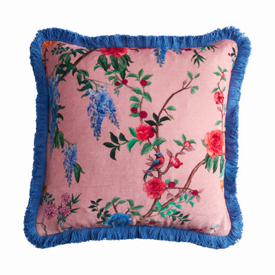 Maison Splendid large pink aiya print cushion