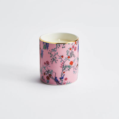 Maison Splendid fine bone china travel candle pink chinoiserie design scent number two