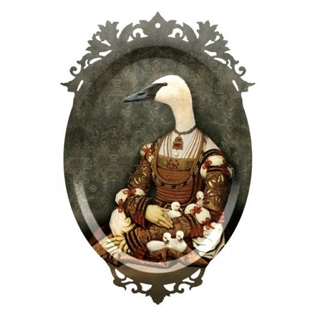 Maison Splendid small decorative tray with dressed swan image