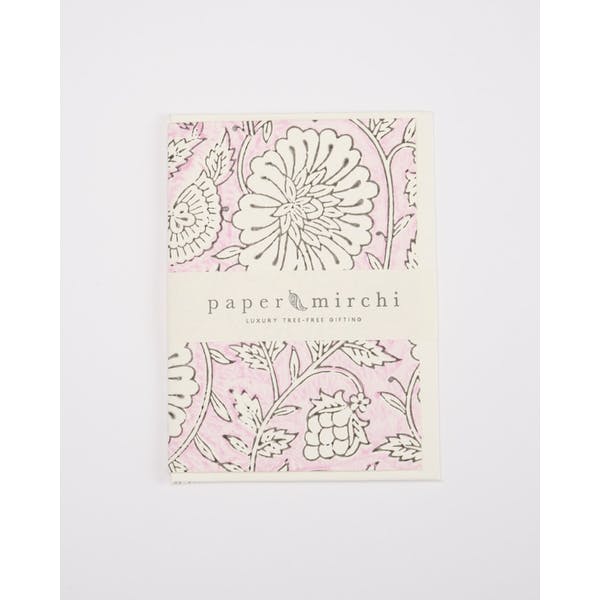 Hand Blocked Printed Greeting Card